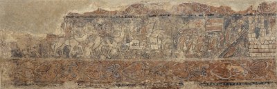 Pinturas profanas de Sigena: Séquito de peregrinos y asalto a un castillo (San Juan de Acre) de Unbekannt Unbekannt